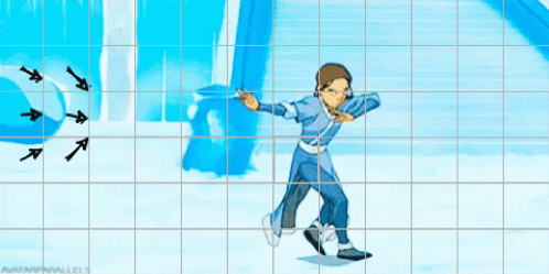 Katara water bending with arrows